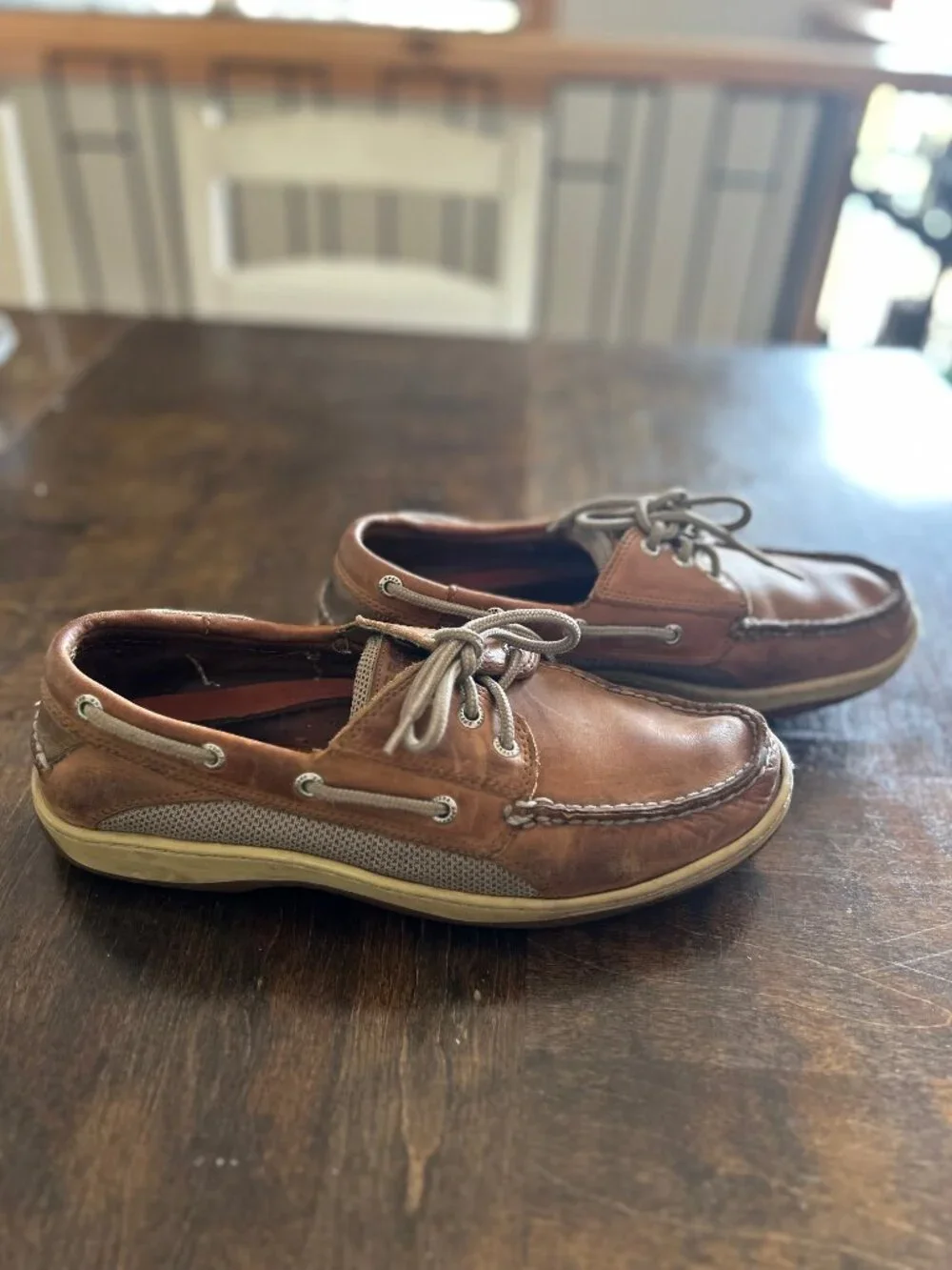 Sperry Tan Leather Boat Shoes